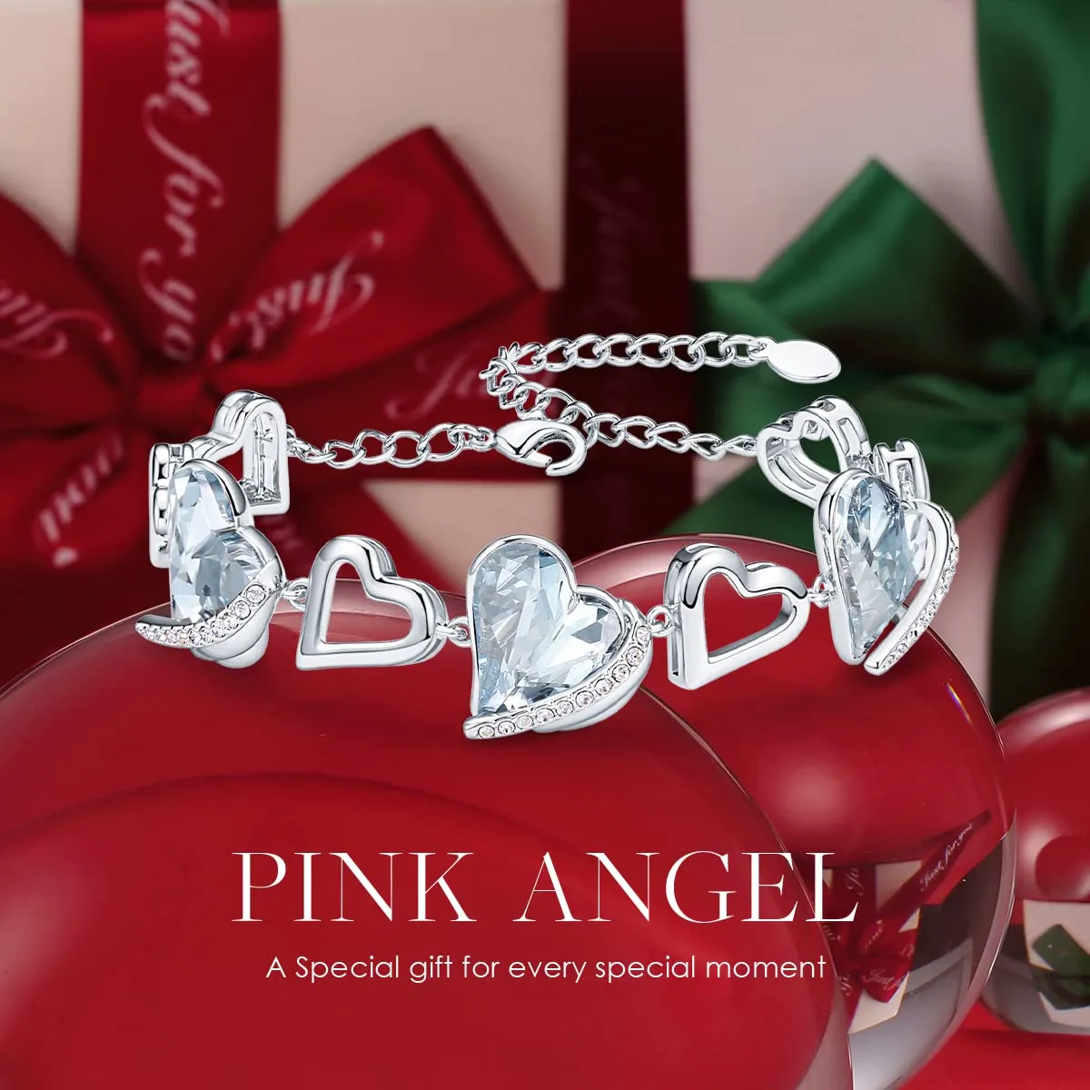 CDE Amore Cuore bracciale cuore placcato oro rosa