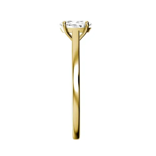 Sinico Promesse Anello Ovale Diamante 0,50 ct Oro Giallo misura 12