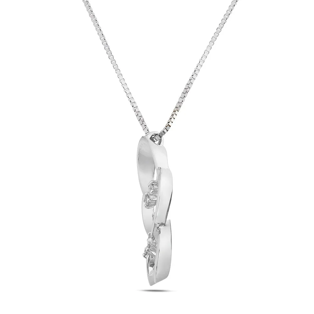 Sinico Riflessi Fiore collana oro bianco diamanti 42 cm
