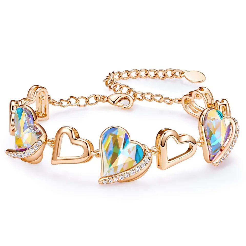 CDE Amore Cuore bracciale cuore placcato oro rosa