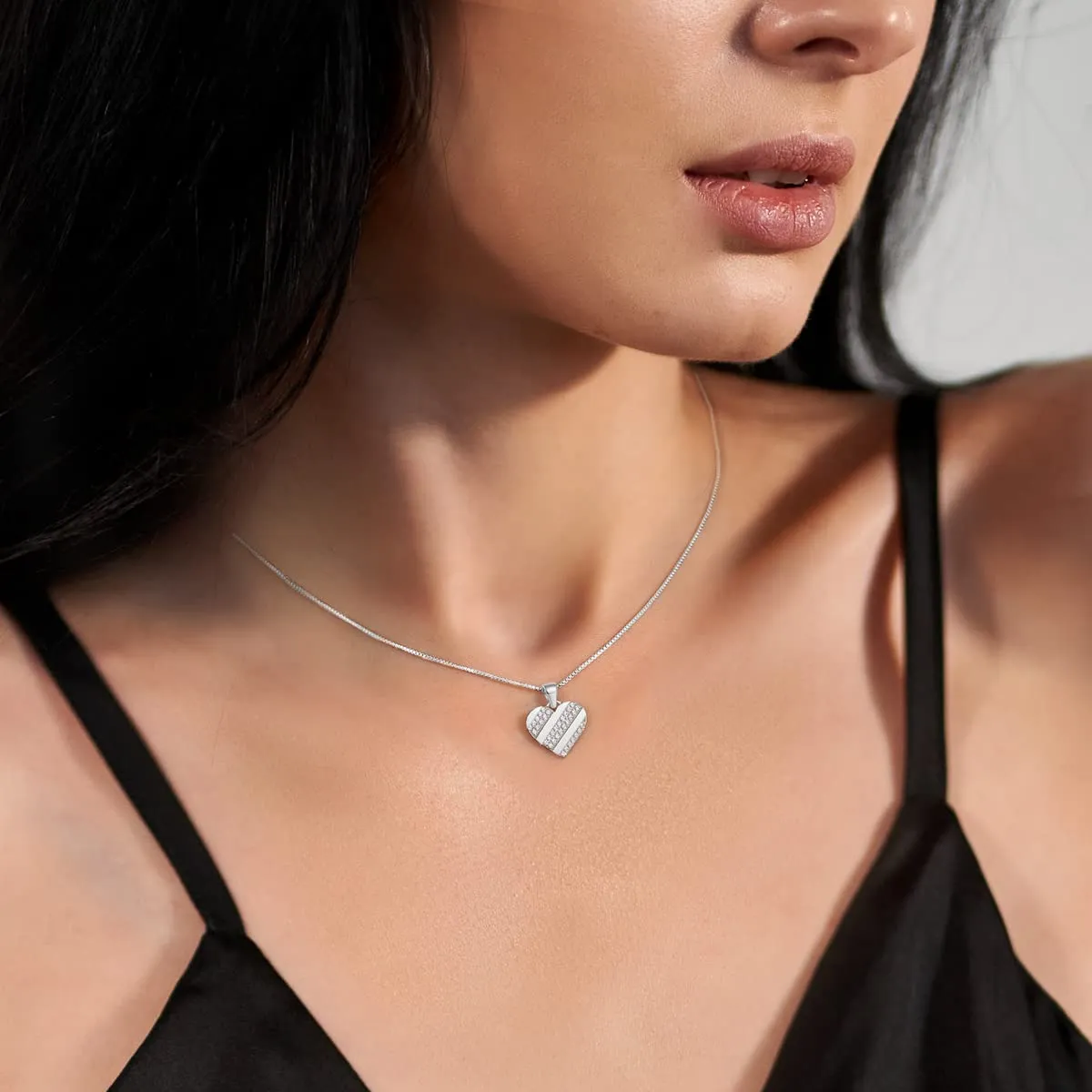 CDE Cuore collana cuore zirconia oro da donna