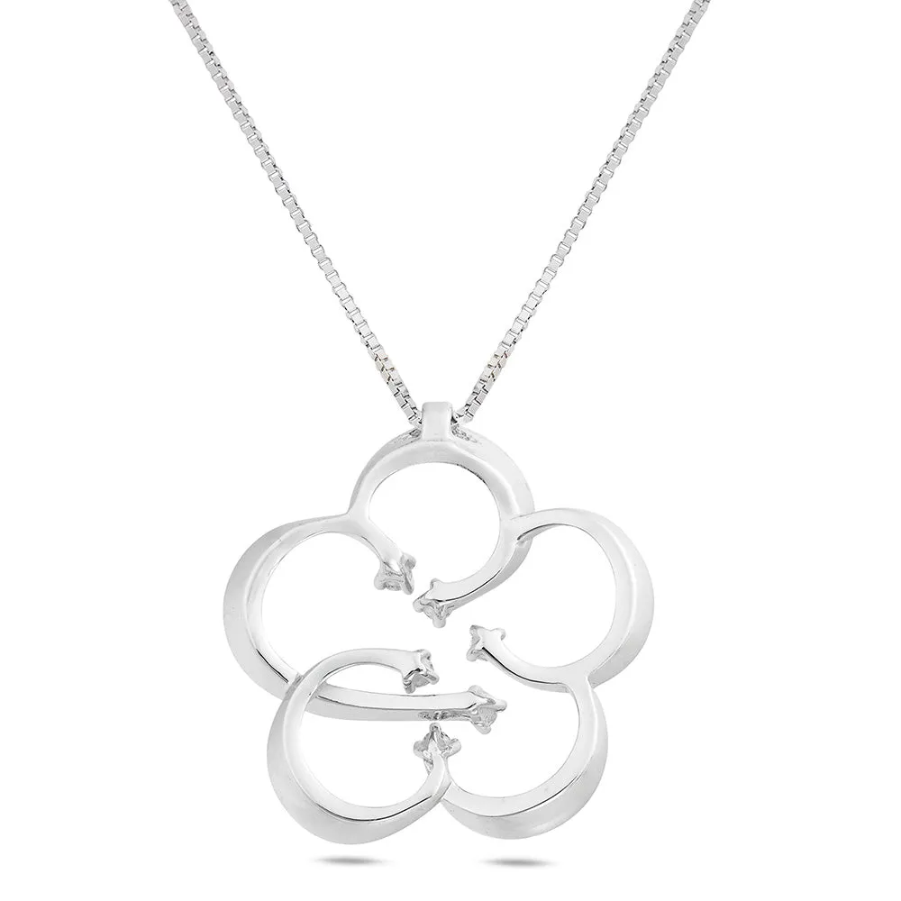 Sinico Riflessi Fiore collana oro bianco diamanti 42 cm