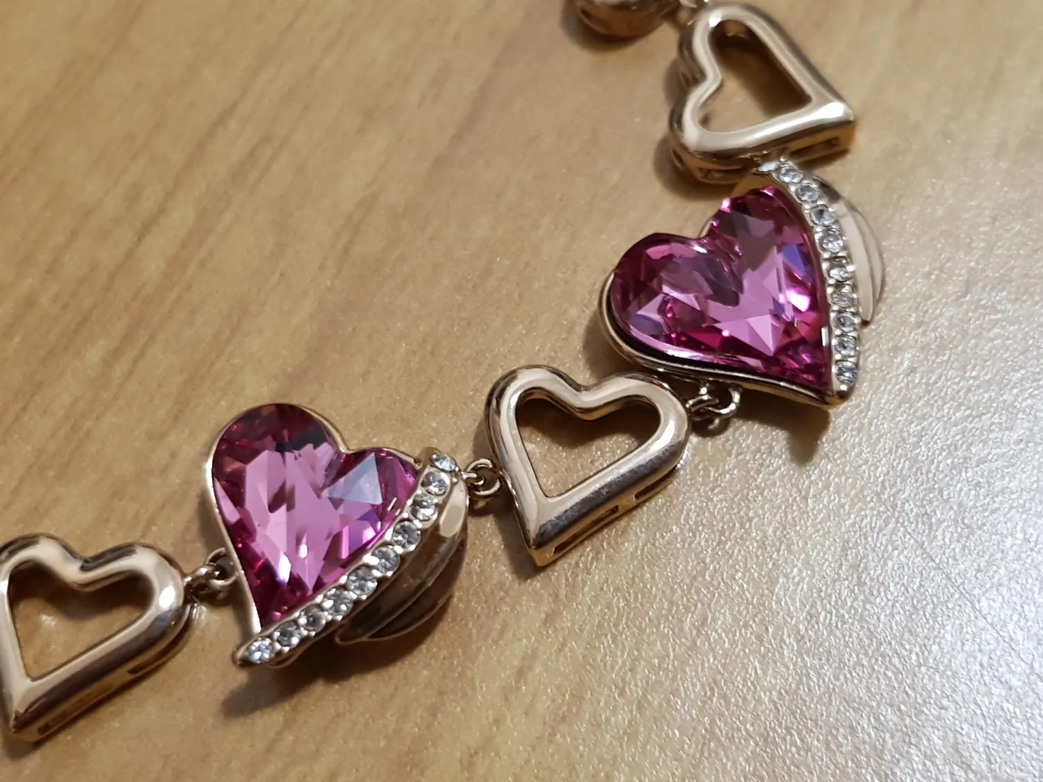 CDE Amore Cuore bracciale oro rosa cristalli
