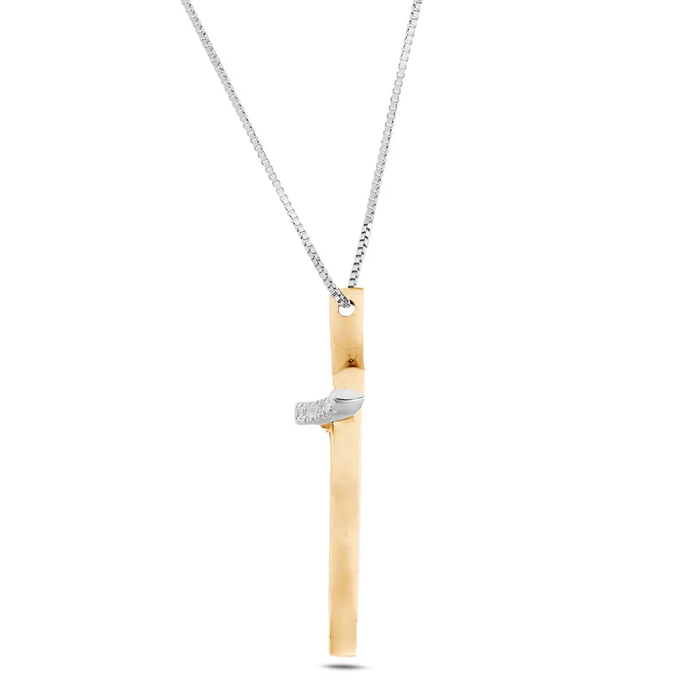 Sinico Eterea Croce collana oro diamanti 42 cm
