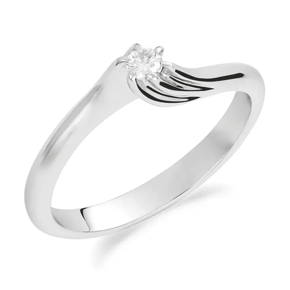 Sinico Valentine solitario oro bianco diamante 0,07ct