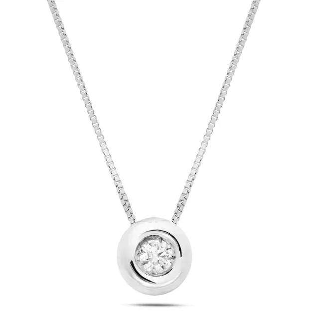 Sinico Donut collana punto luce 42 cm diamante 0,09 ct