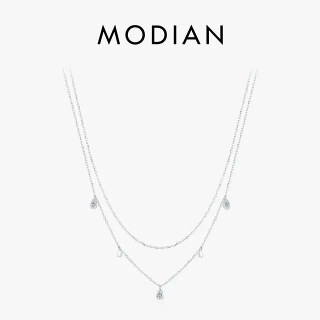 MODIAN Pear collana pendente moissanite argento 925