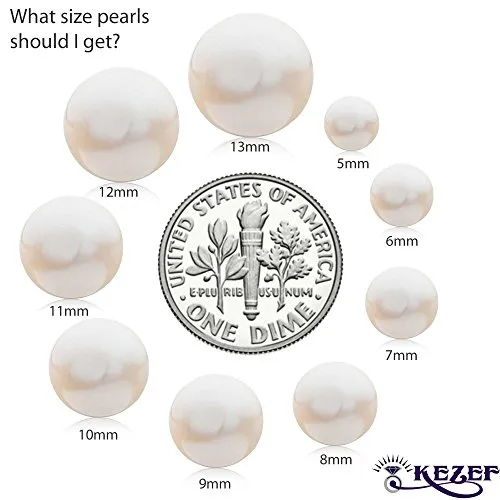 Kezef orecchini monachella argento 925 perla bianca 12 mm