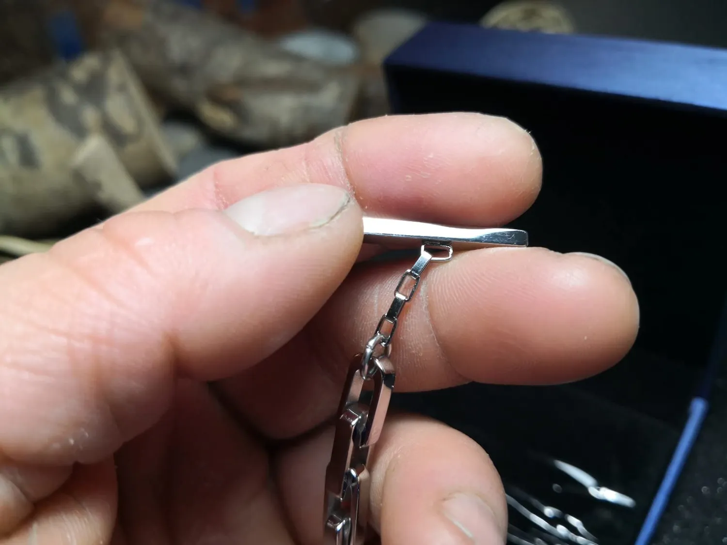 CDE bracciale uomo catena acciaio toggle
