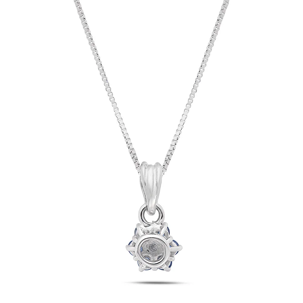 Sinico Flowers Fiore Piccolo collana oro zaffiri diamanti