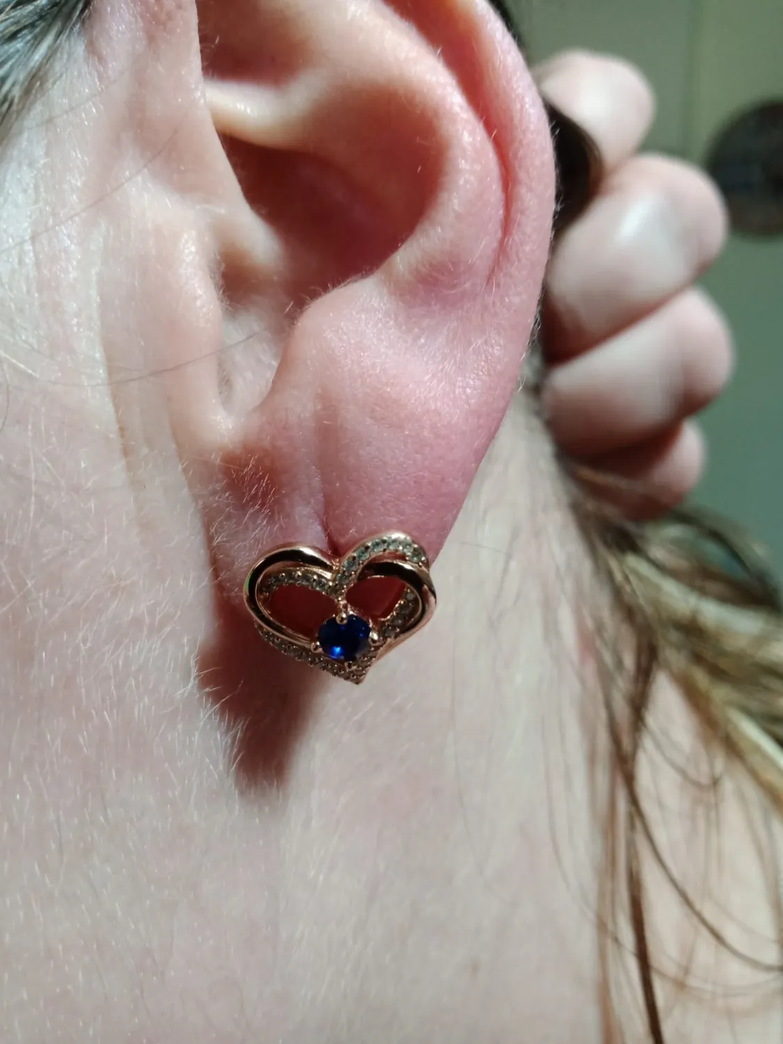 CDE Cuore orecchini argento 925 oro bianco