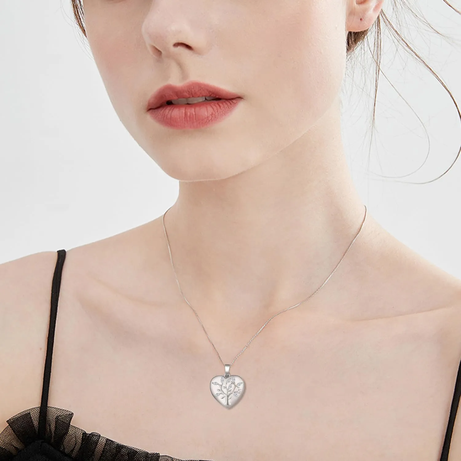 YL Albero della Vita medaglione argento 925 cuore