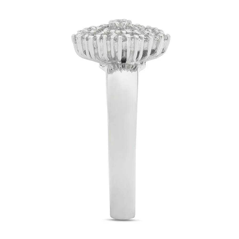 Sinico Classic Pavé Ovale Piccolo anello oro zirconi