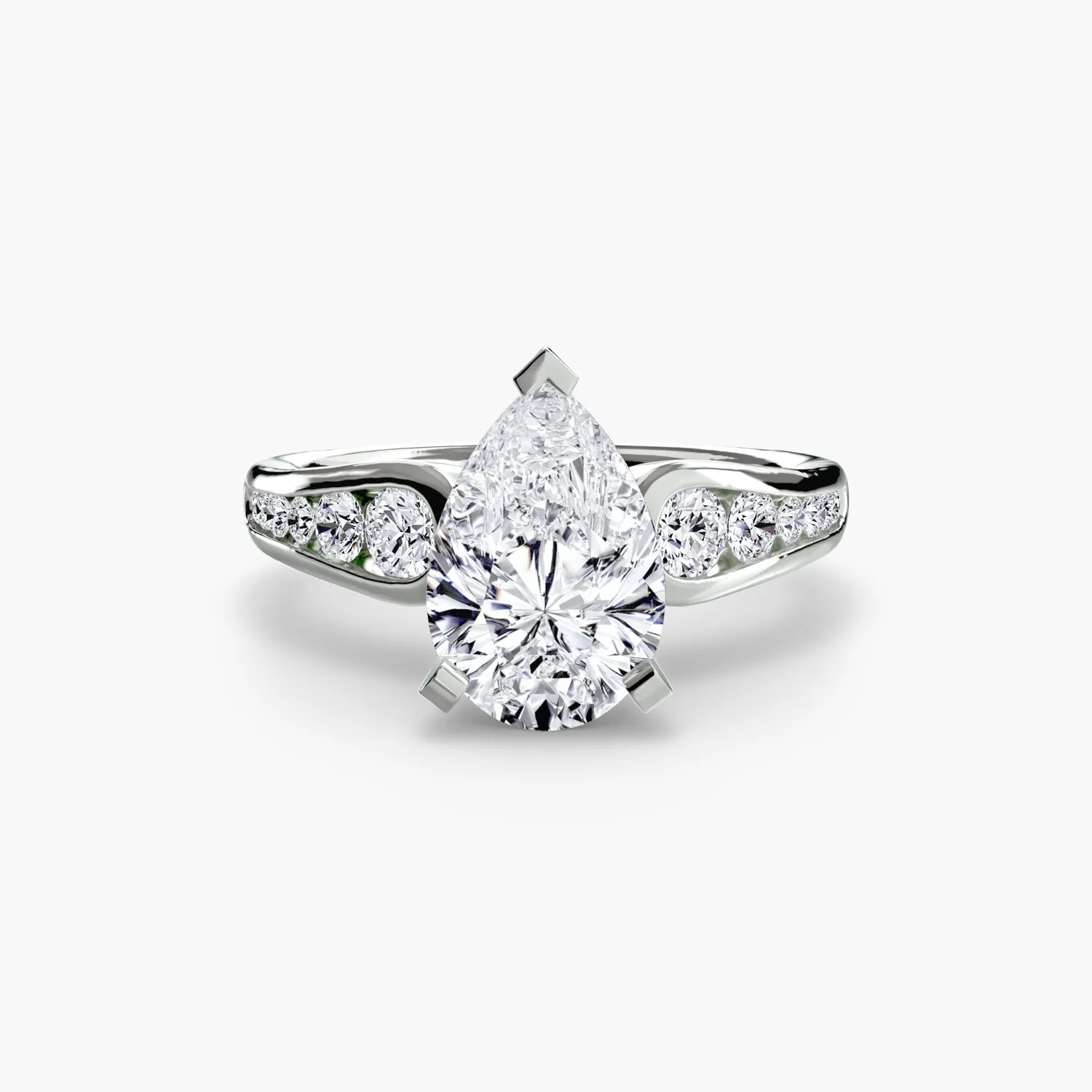 Sinico Solitaire Pavé 2 anello oro giallo 18kt tondo