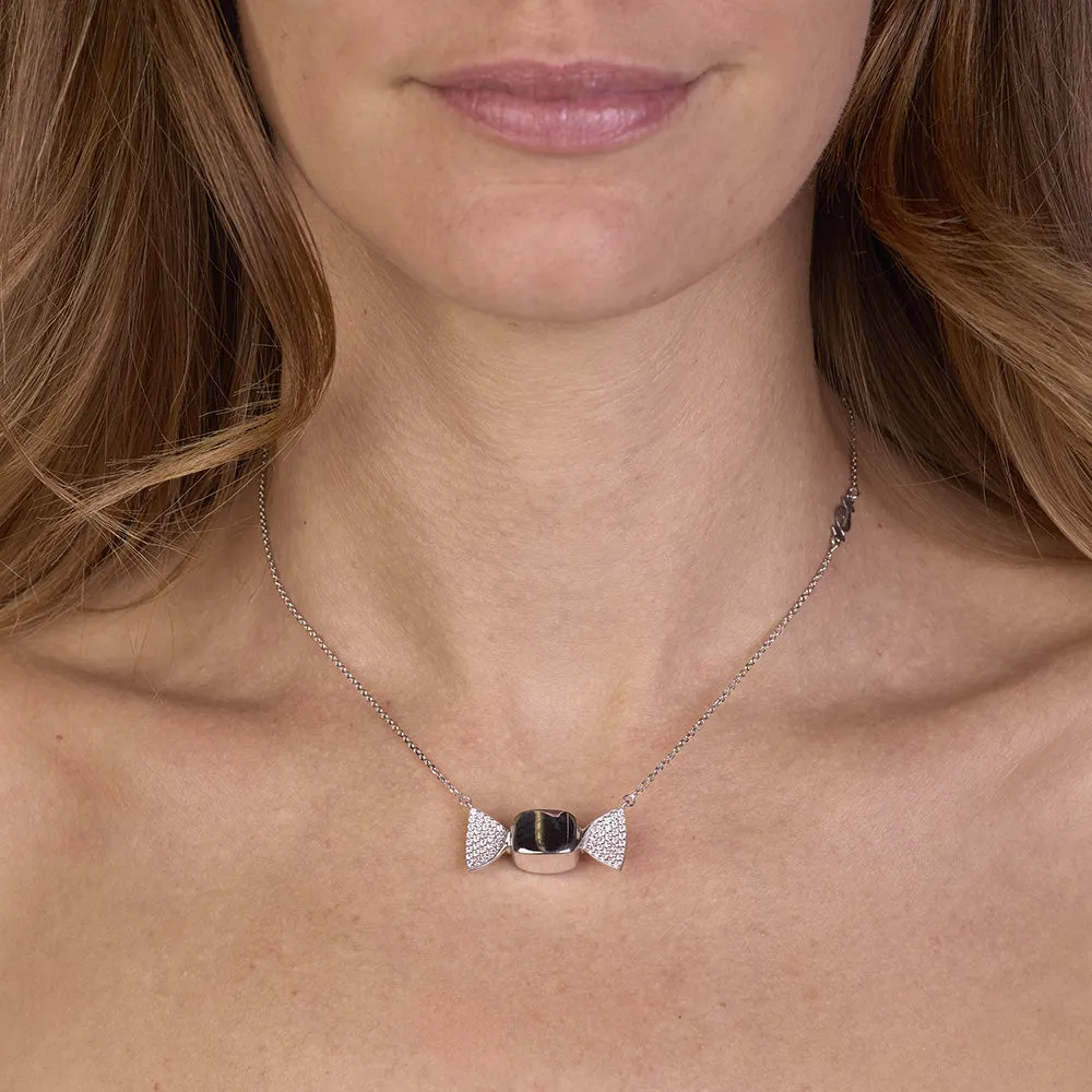 Sinico Chicca Sugar Easy White collana argento zirconia bianchi