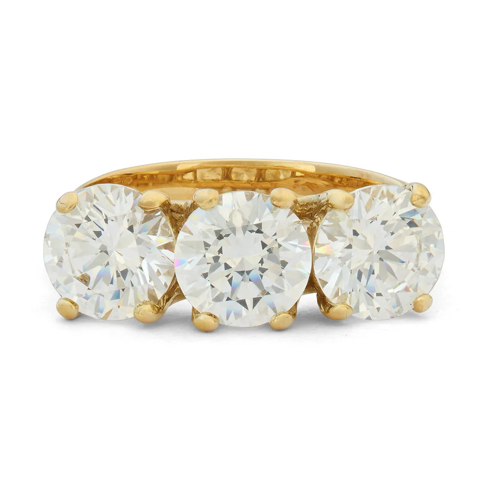 SINICO Trilogy filo oro giallo con cubic zirconia bianchi anello