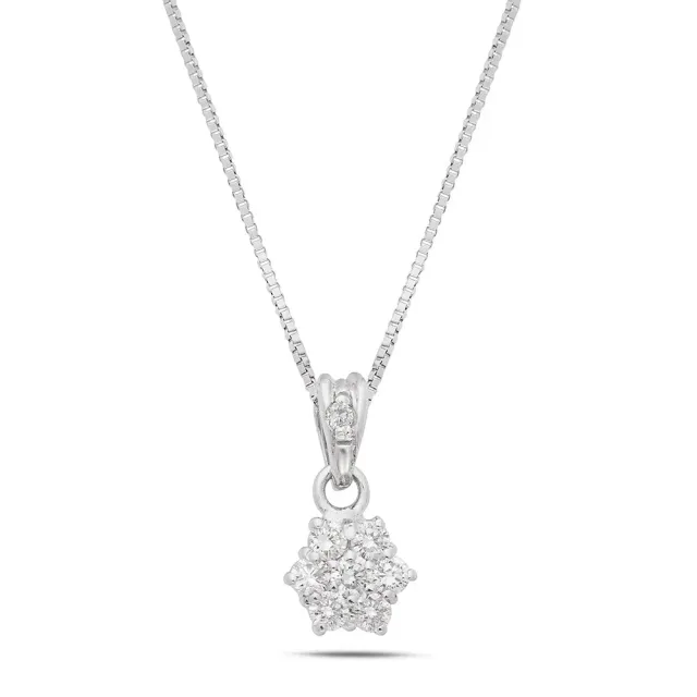 Sinico Flowers Classic collana oro bianco diamanti 42 cm