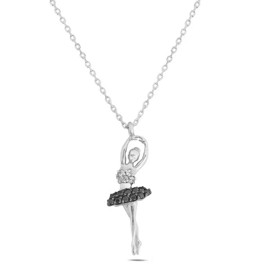 Sinico Dance ballerina piccola collana oro bianco zirconia