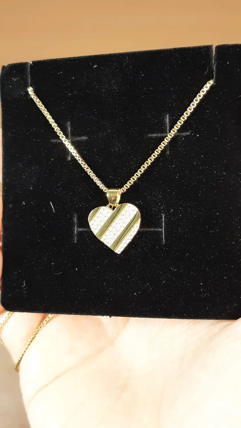 CDE Cuore collana cuore zirconia oro da donna