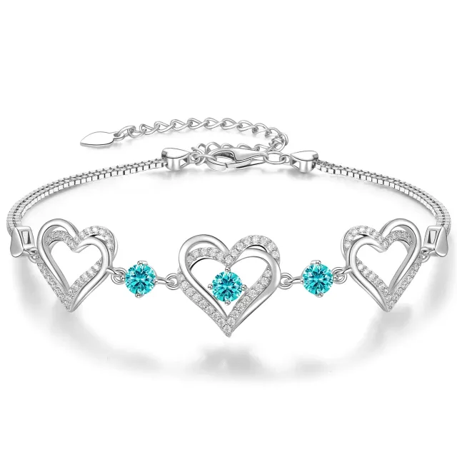 CDE Classico Bracciale Donna Argento 925 Cuore Zirconi