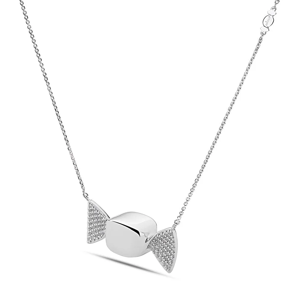 Sinico Chicca Sugar Easy White collana argento zirconia bianchi