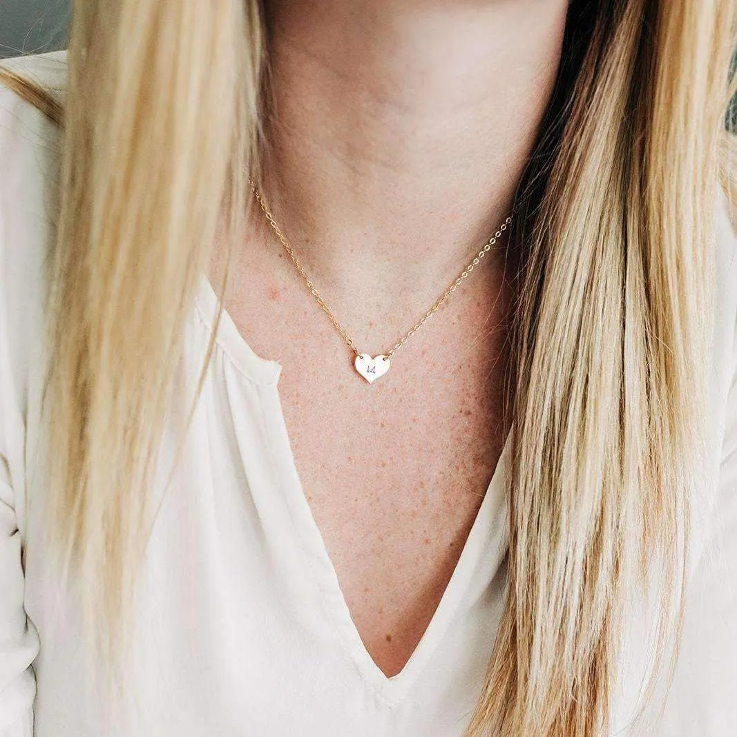 WordsByHeartCo Dainty Heart collana cuore argento 925 1 cuore