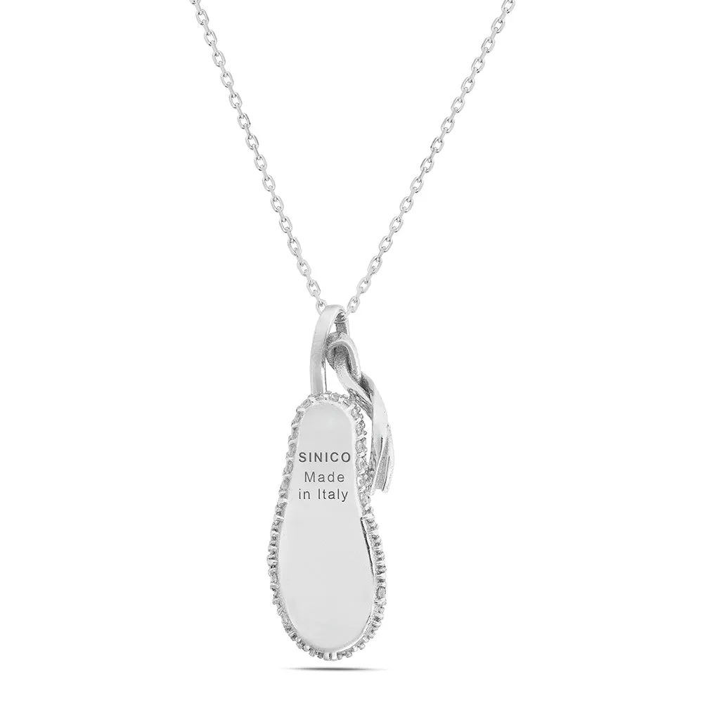 Sinico Dance collana scarpetta oro bianco 40 cm