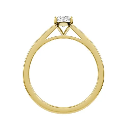 Sinico Promesse Anello Ovale Diamante 0,50 ct Oro Giallo misura 12