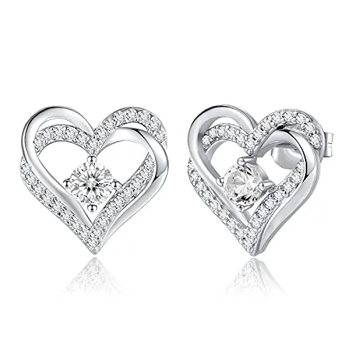 CDE Cuore orecchini argento 925 oro rosa