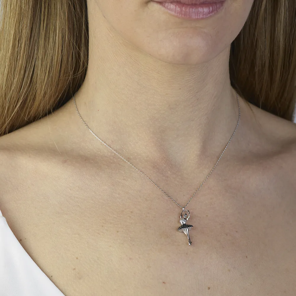 SINICO Dance collana ballerina grande oro bianco