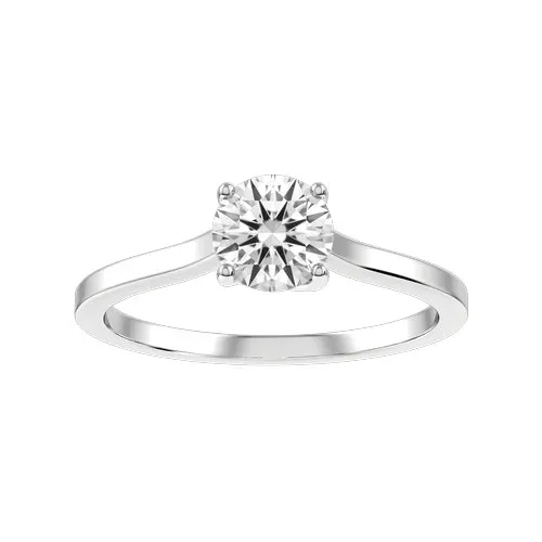 SINICO Round Natural Diamond anello fidanzamento oro bianco 0,50ct