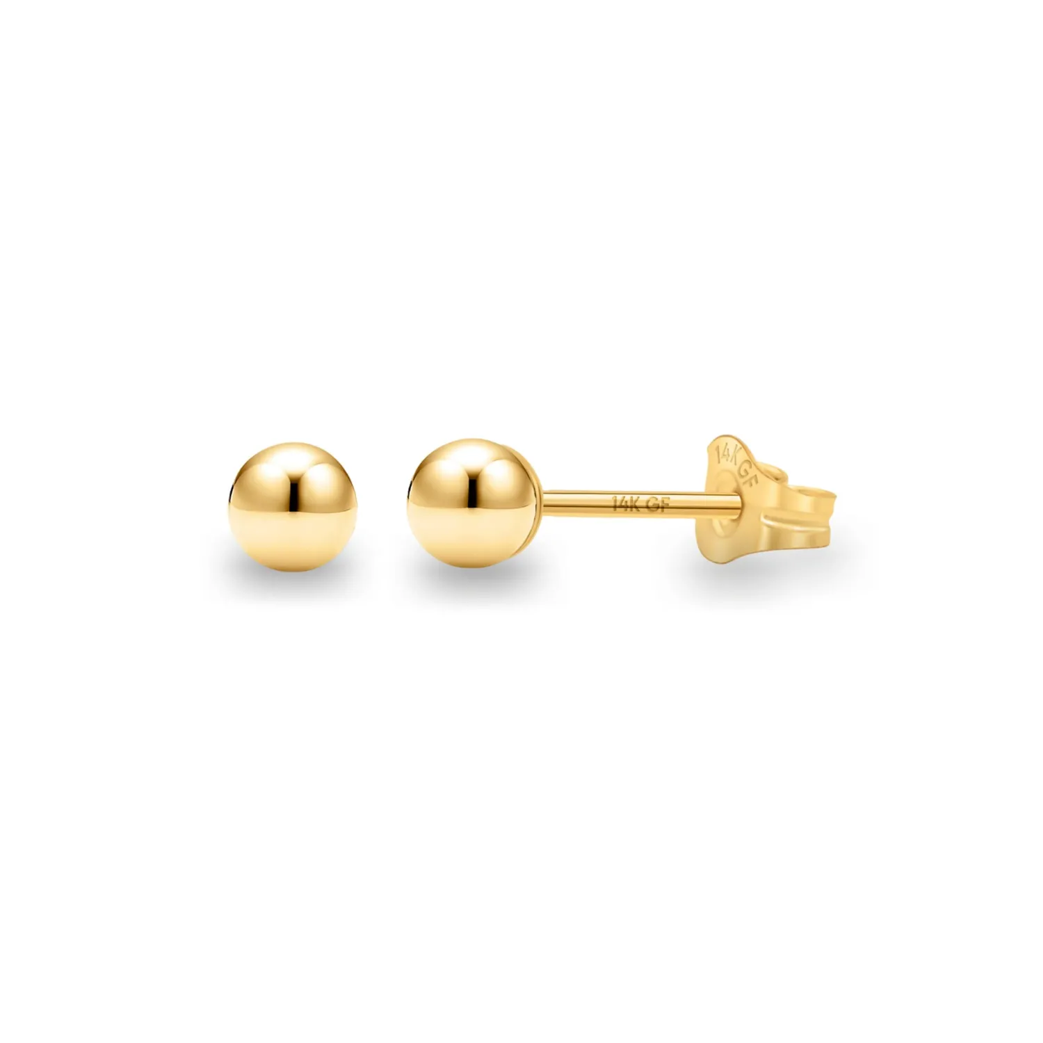 KEZEF Sfera orecchini oro 14K 4 mm punto luce
