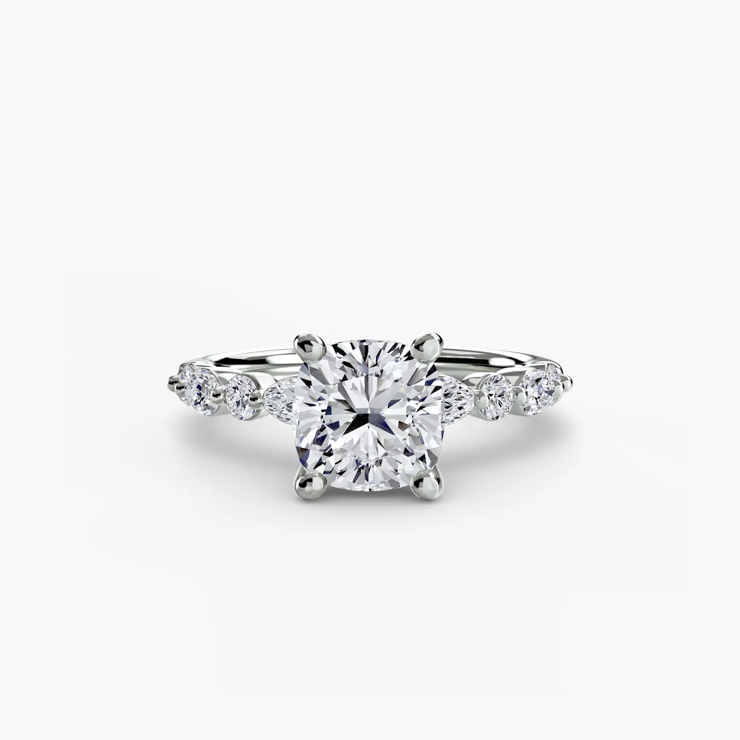 Sinico Eternity Pavé 2 anello solitario oro bianco