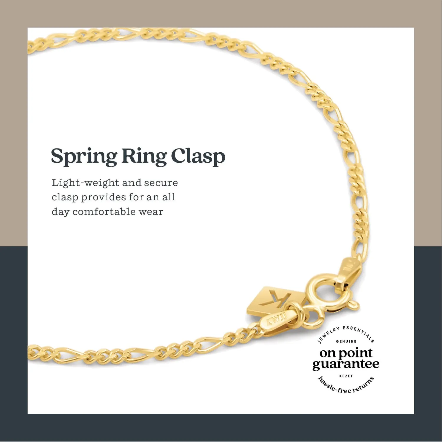 KEZEF Catena catenina 2 mm argento sterling oro rosa