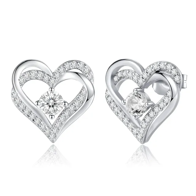 CDE Cuore orecchini argento 925 oro rosa