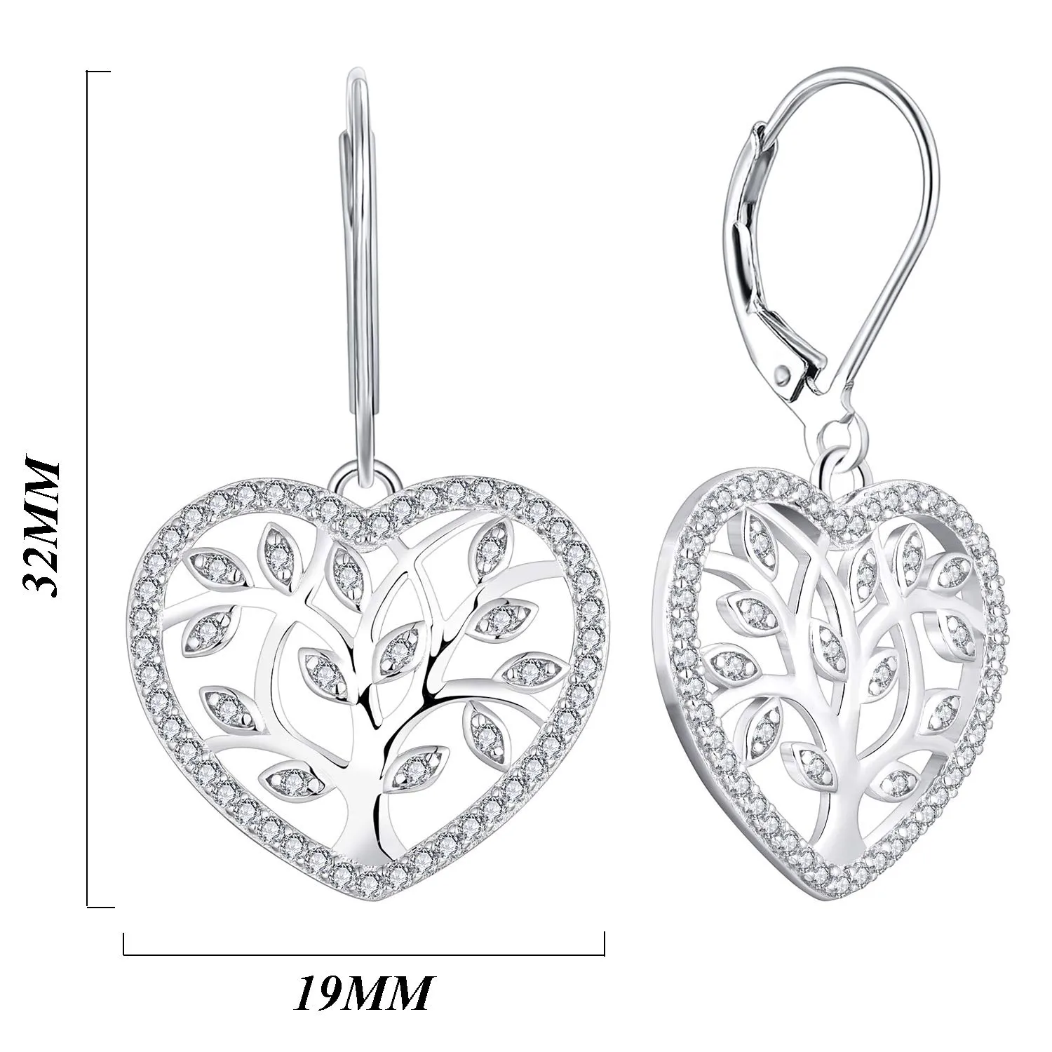 YL Albero della Vita Orecchini Argento 925 Verdi