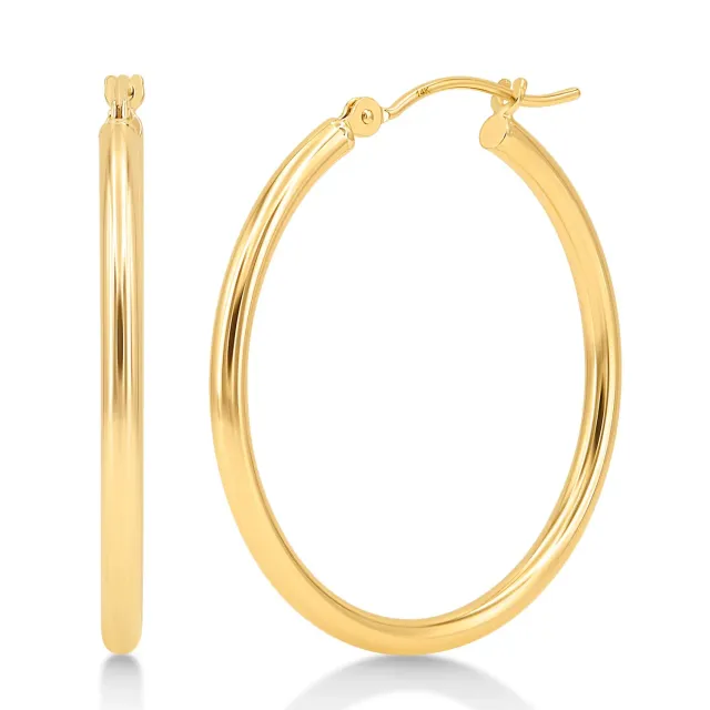 KEZEF orecchini a cerchio oro giallo lucidi 20 mm