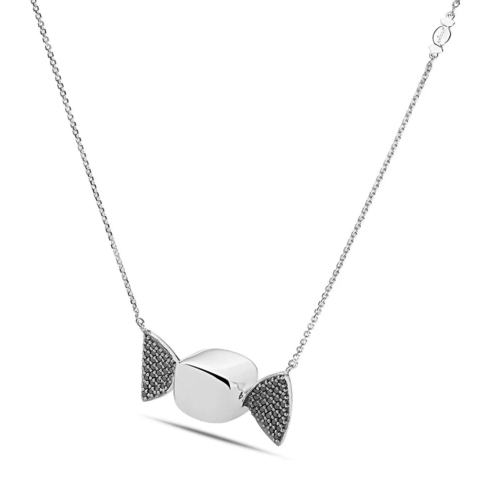 Sinico Chicca Sugar Easy Black collana argento zirconia neri