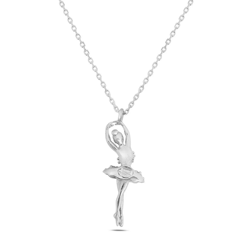 Sinico Dance Ballerina Piccola Collana oro bianco zirconia