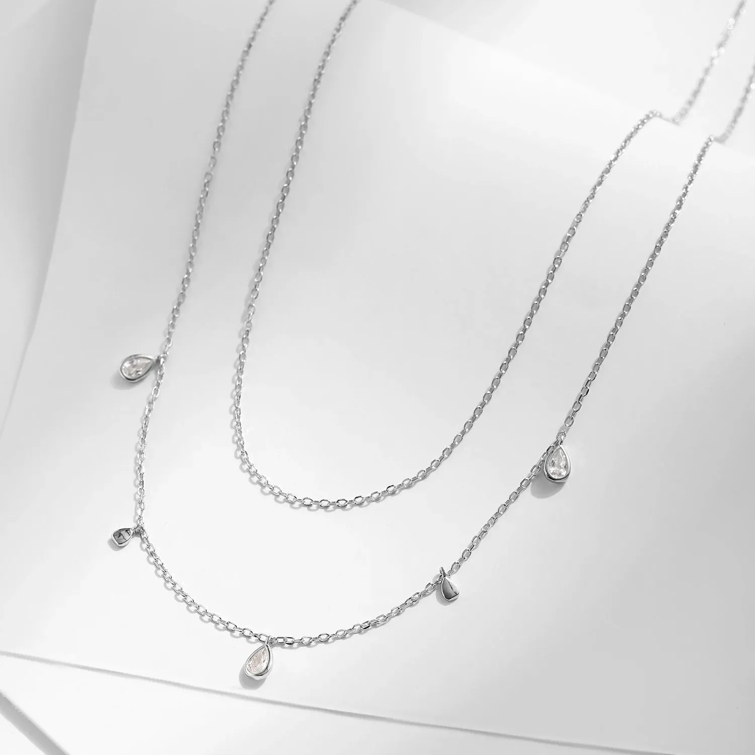MODIAN Pear collana pendente moissanite argento 925