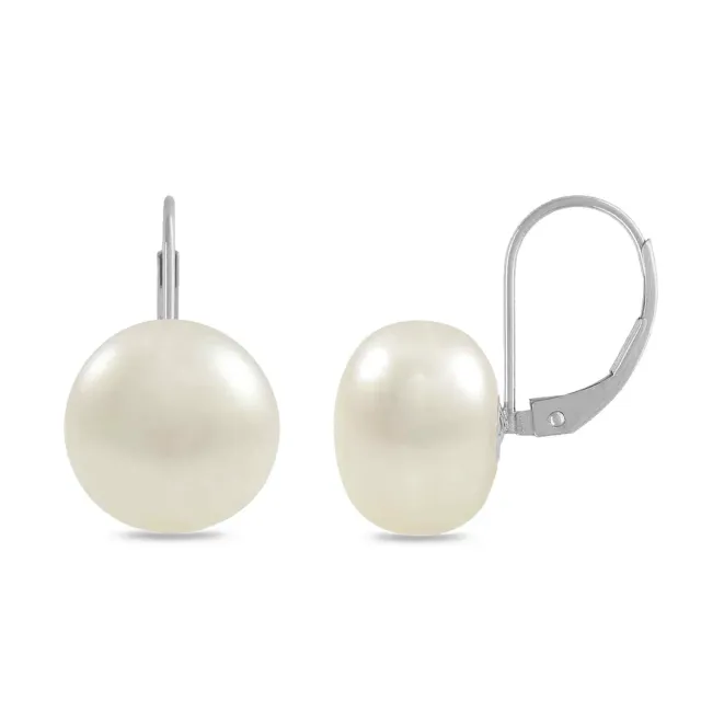 Kezef orecchini monachella argento 925 perla bianca 12 mm