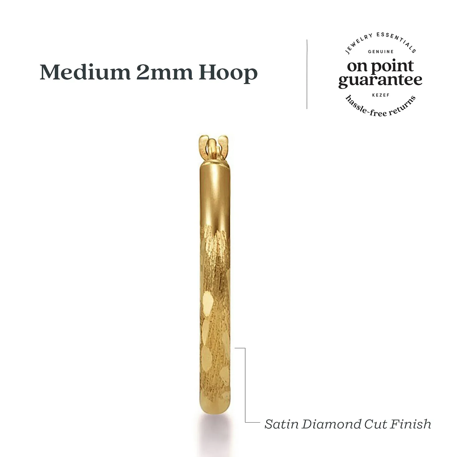 Kezef Cerchio orecchini oro 14k taglio diamante