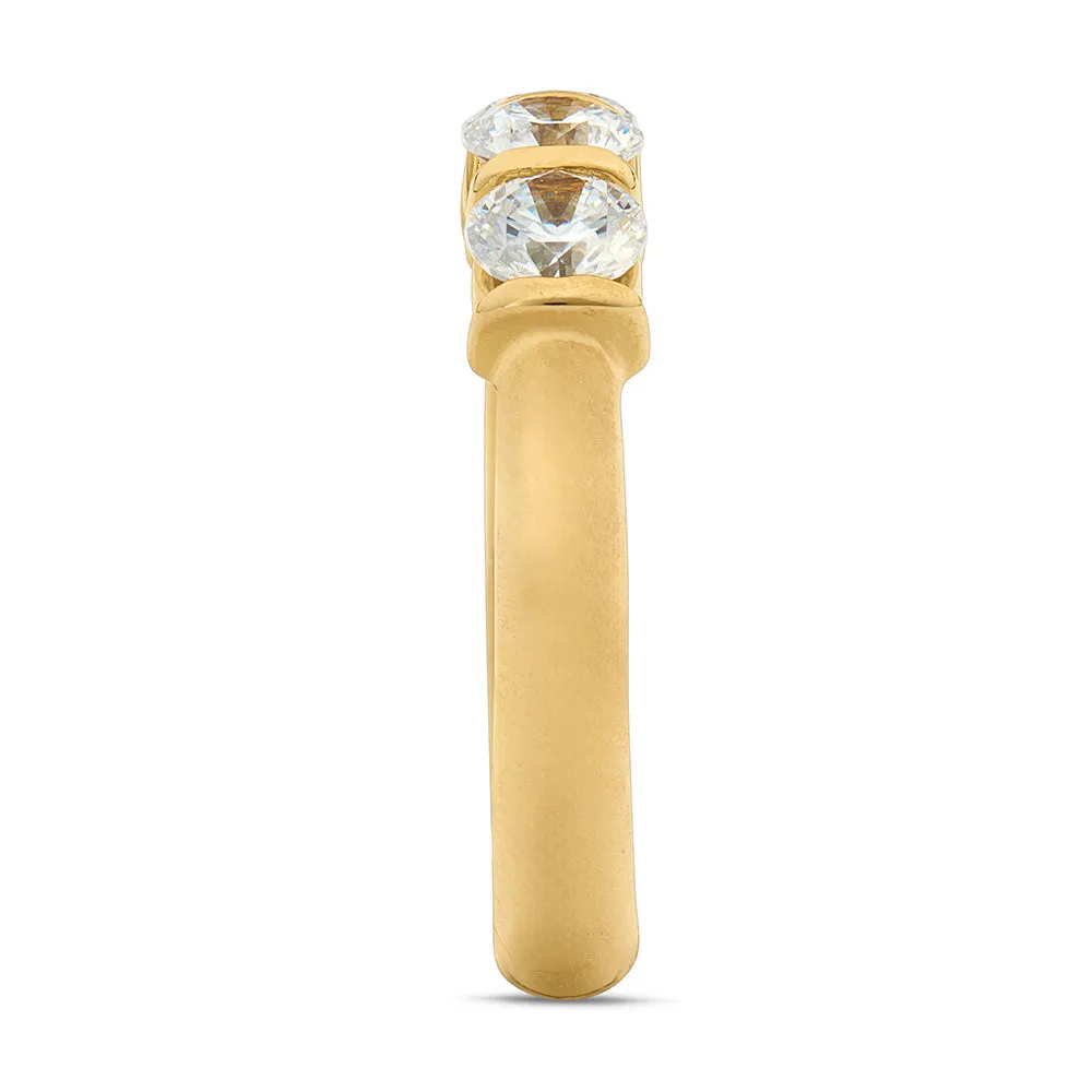 SINICO Trilogy archetto anello oro giallo 18Kt misura 13