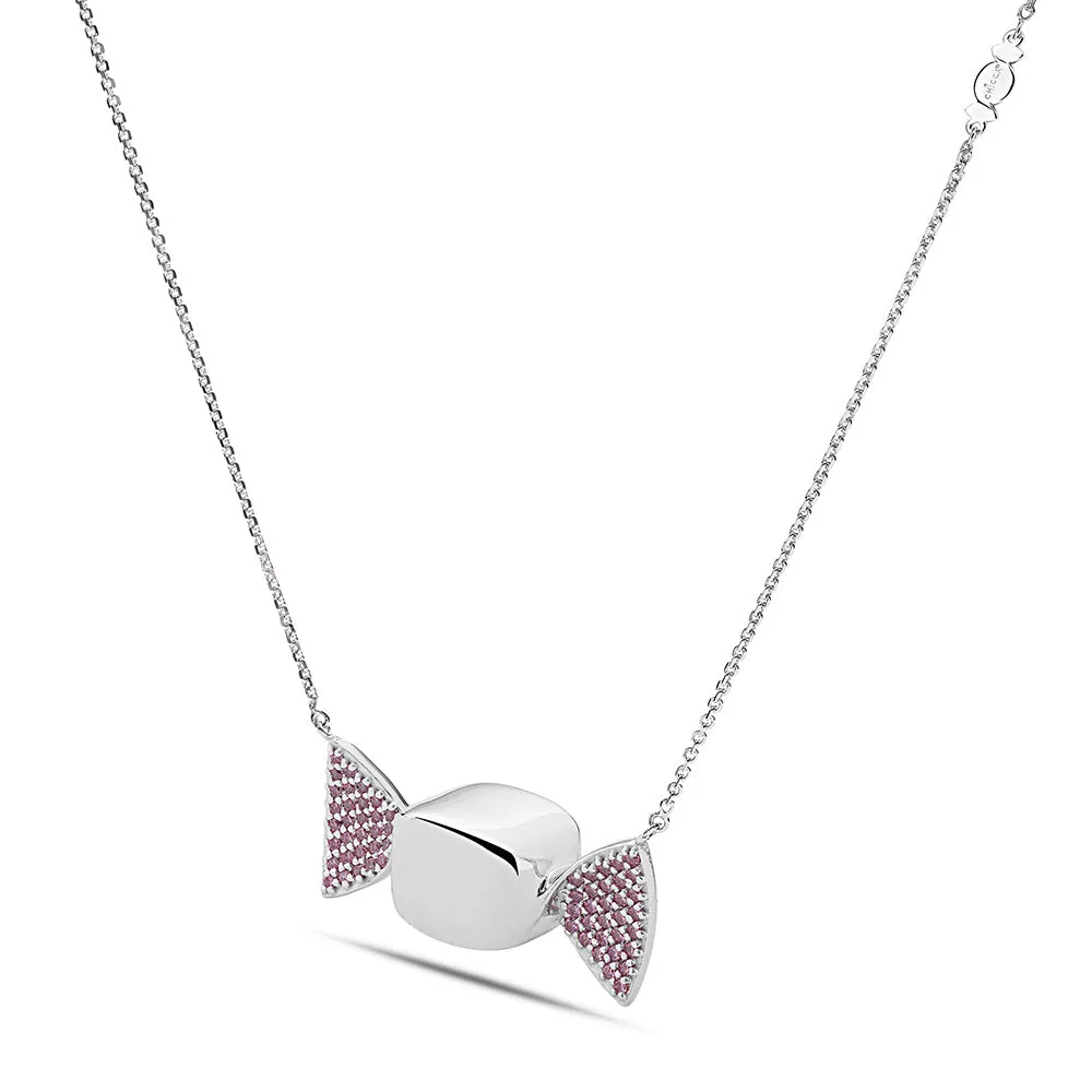 Sinico Chicca Sugar collana argento 925 zirconia rosa