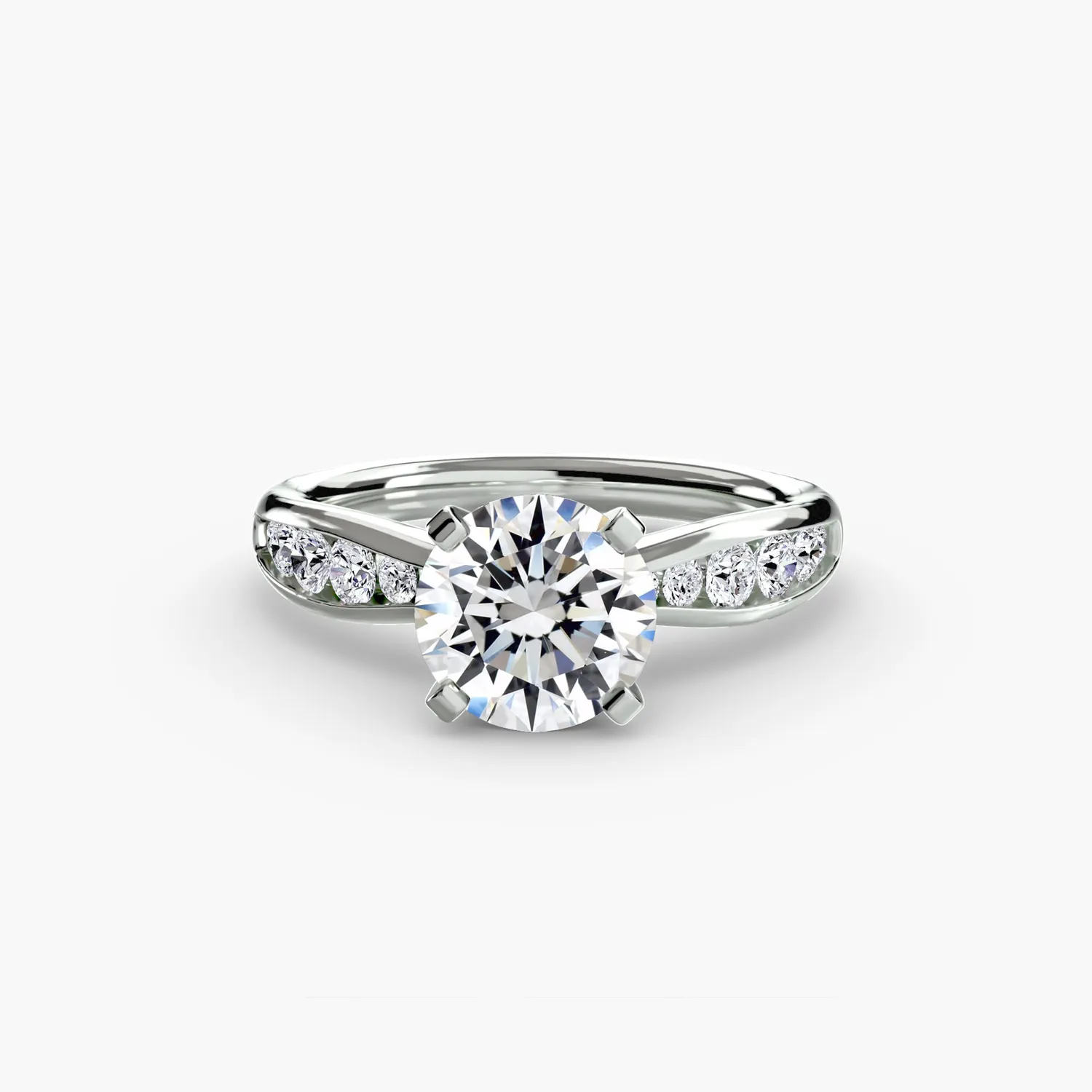 Sinico Solitari Pavé 3 anello oro pavé diamanti taglio tondo