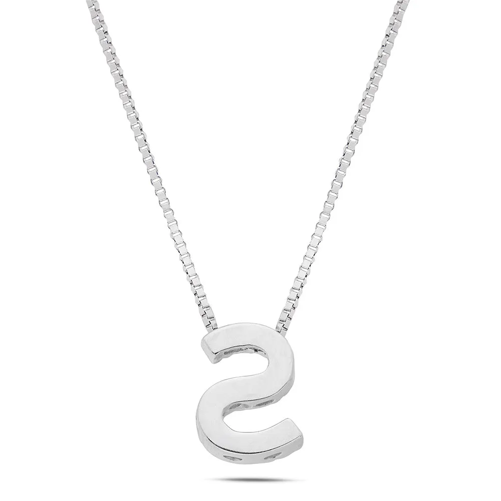 Sinico Letters S piccola collana oro bianco diamanti