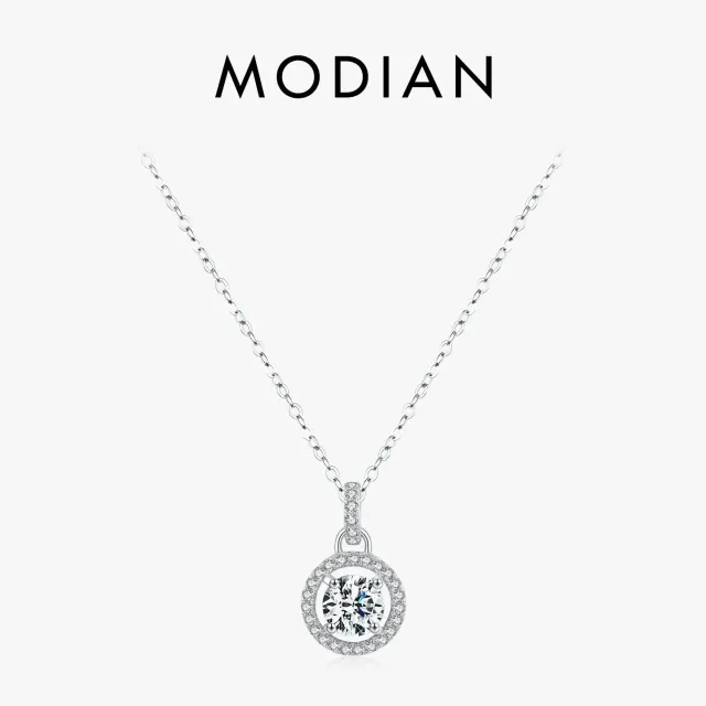 MODIAN 1 Carat collana pendente moissanite argento 925