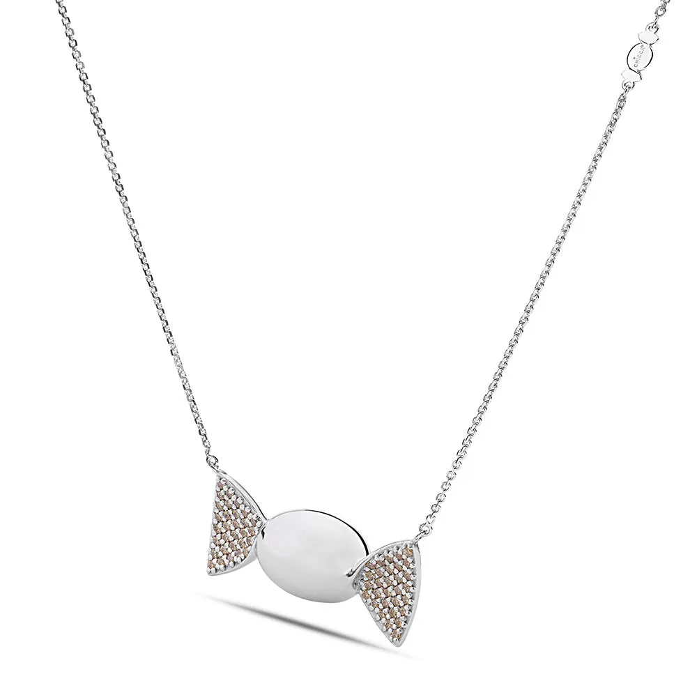 Sinico Chicca Honey collana argento zirconi gialli Easy
