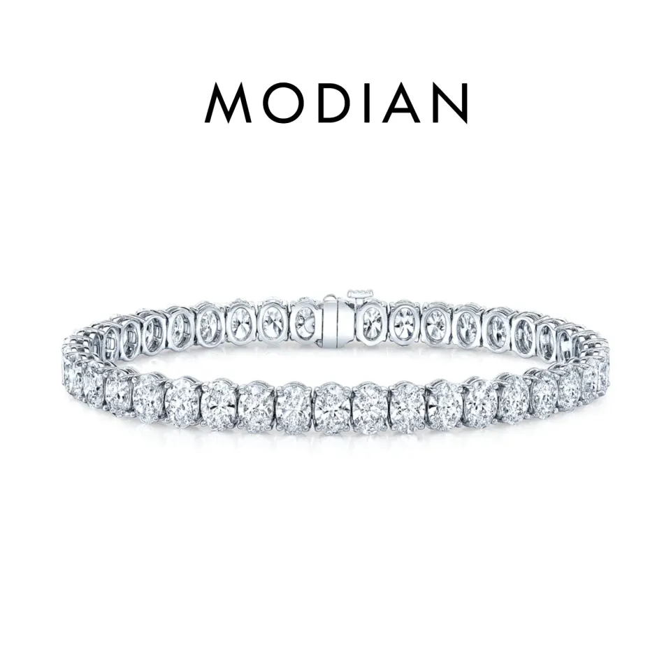 MODIAN Oval Tennis bracciale moissanite argento 925