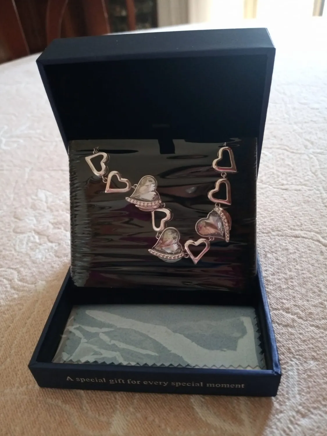 CDE Amore Cuore bracciale oro rosa cristalli